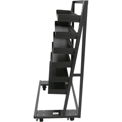 Chariot &agrave; cadre en A robuste &agrave; un c&ocirc;t&eacute; avec 6 plateaux &agrave; rebords, 38" x 25" x 63", Capacit&eacute; 2500 lb Distribution Jean Lapalme