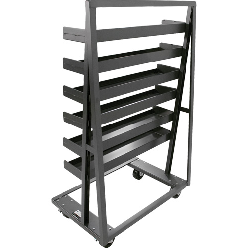 Chariot &agrave; cadre en A robuste &agrave; un c&ocirc;t&eacute; avec 6 plateaux &agrave; rebords, 38" x 25" x 63", Capacit&eacute; 2500 lb Distribution Jean Lapalme