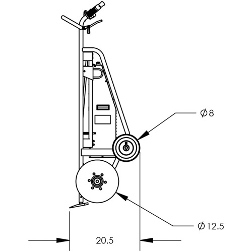 Powered Drum Hand Truck with Pneumatic Wheels Distribution Jean Lapalme