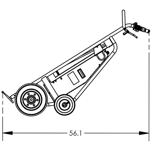 Powered Drum Hand Truck with Pneumatic Wheels Distribution Jean Lapalme