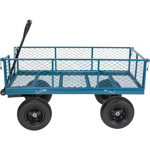 Wagon avec c&ocirc;t&eacute;s rabattables, 24" la x 48" la x Capacit&eacute; 800 lb Distribution Jean Lapalme
