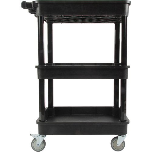 Utility Cart with Deep Lip Shelf, 3 Tiers, 19" x 39-1/2" x 28-1/4", 330 lbs. Capacity Distribution Jean Lapalme