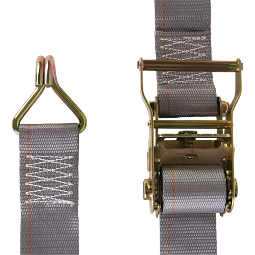 Heavy-Duty Utility Strap, J-Hook, 2" W x 16' L, 500 lbs. (227 kg) WLL Distribution Jean Lapalme