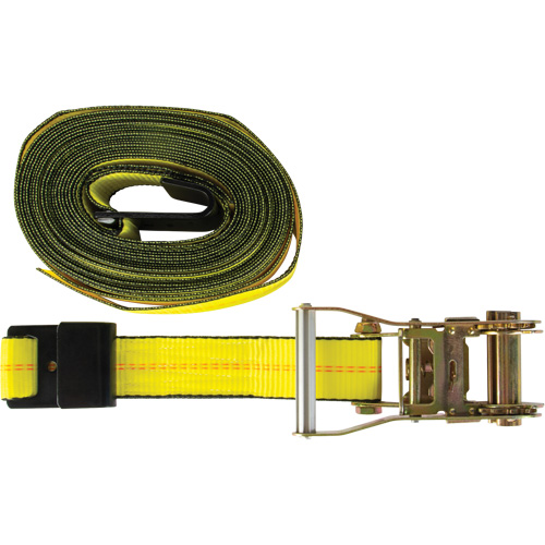 Tendeur d'arrimage pour treuil, Crochet plat, 2" , 30' , Charge d'utilisation max. 3335 lb (1512 kg) Distribution Jean Lapalme