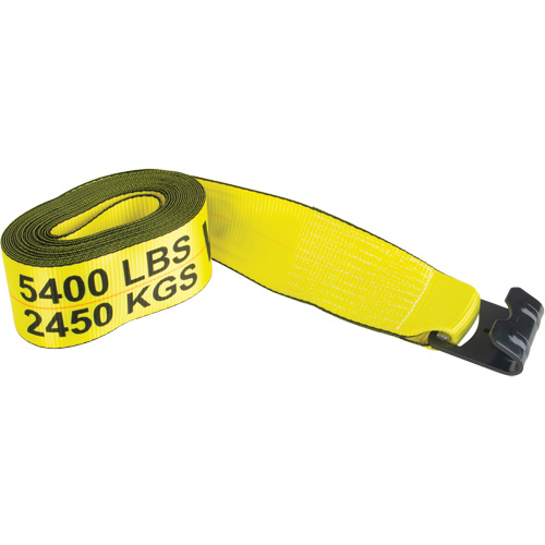 Tendeur d'arrimage logistique, Crochet plat, 4" , 30' , Charge d'utilisation max. 5400 lb (2449 kg) Distribution Jean Lapalme