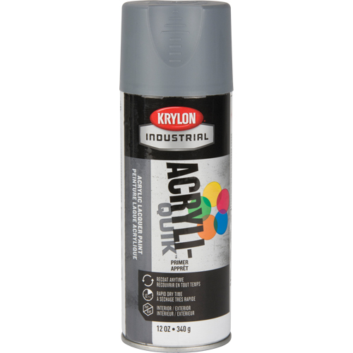 Laque industrielle Acryli-Quik, Gris, Tr&egrave;s mat, 12 oz, Canette a&eacute;rosol Distribution Jean Lapalme