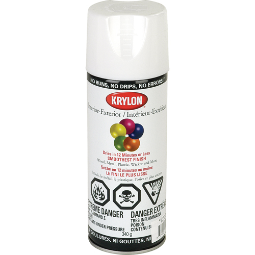 Industrial Acryli-Quik Lacquer, White, Semi-Gloss, 12 oz., Aerosol Can Distribution Jean Lapalme