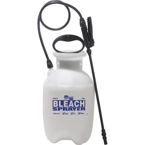 Bleach Disinfecting Tank Sprayer, 1 gal. (3.8 L), Polypropylene, 12" Wand Distribution Jean Lapalme