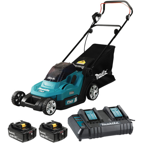 Ensemble de tondeuse LXT 36 V 5,0 Ah, Pouss&eacute;e, &agrave; pile, Largeur de coupe 17" Distribution Jean Lapalme