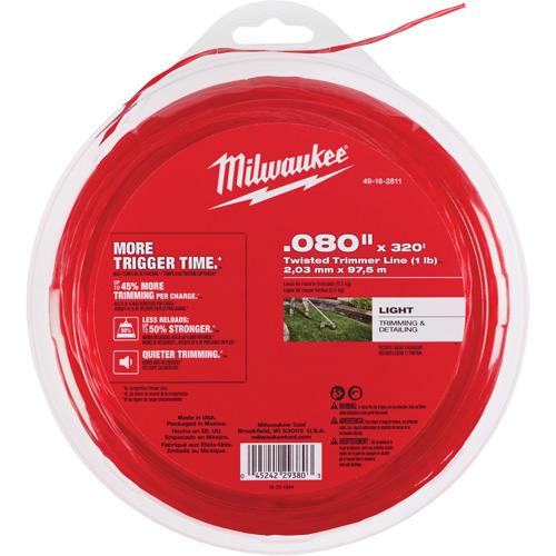 0.080" x 320 (1 lb) Twisted Trimmer Line Distribution Jean Lapalme