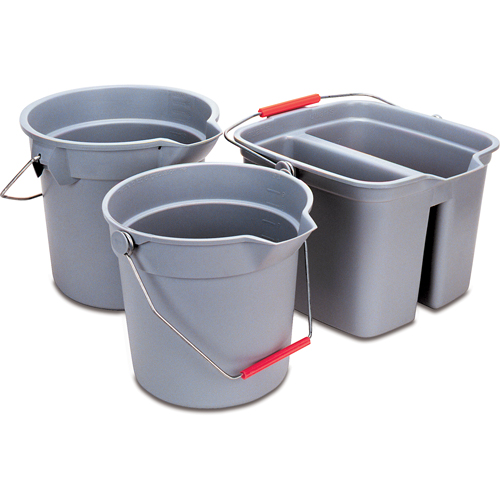 Seau Brute, Capacit&eacute; de 3.5 gal. US (14 pintes), Gris Distribution Jean Lapalme