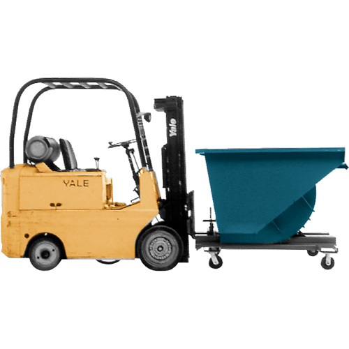 Self-Dumping Hopper, Steel, 1-1/2 cu.yd., Blue Distribution Jean Lapalme
