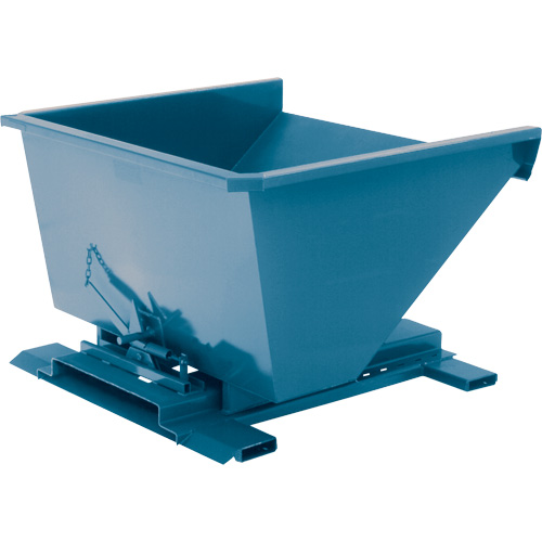 Self-Dumping Hopper, Steel, 3/4 cu.yd., Blue Distribution Jean Lapalme
