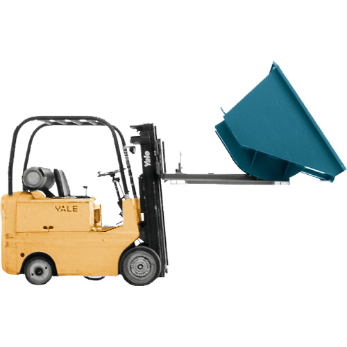 Self-Dumping Hopper, Steel, 3/4 cu.yd., Blue Distribution Jean Lapalme