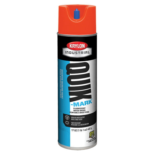 Peinture de marquage industrielle invers&eacute;e &agrave; base d'eau Quik-Mark, 17 oz, Canette a&eacute;rosol Distribution Jean Lapalme