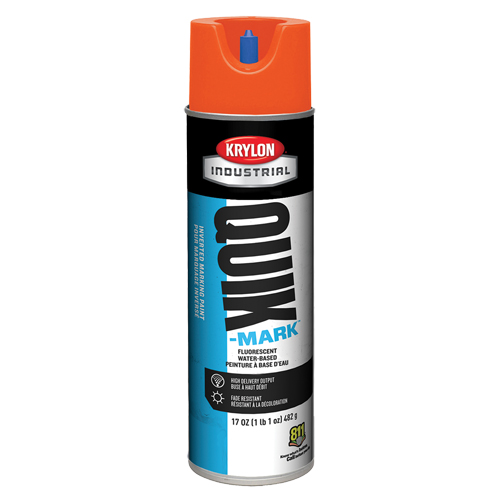 Peinture de marquage industrielle invers&eacute;e &agrave; base d'eau Quik-Mark, 17 oz, Canette a&eacute;rosol Distribution Jean Lapalme