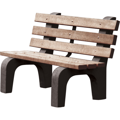 Park Benches, Recycled Plastic, 72" L x 25" W x 31" H, Brown Distribution Jean Lapalme