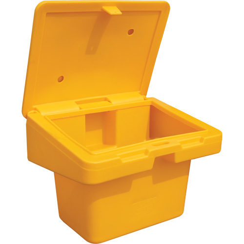 Contenants pour sel & sable SOS, Avec Moraillon, 30" x 24" x 24", 5,5 pi³, Jaune Distribution Jean Lapalme