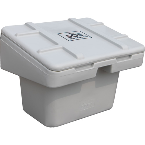 Salt Sand Container SOS, With Hasp, 30" x 24" x 24", 5.5 cu. Ft., Grey Distribution Jean Lapalme