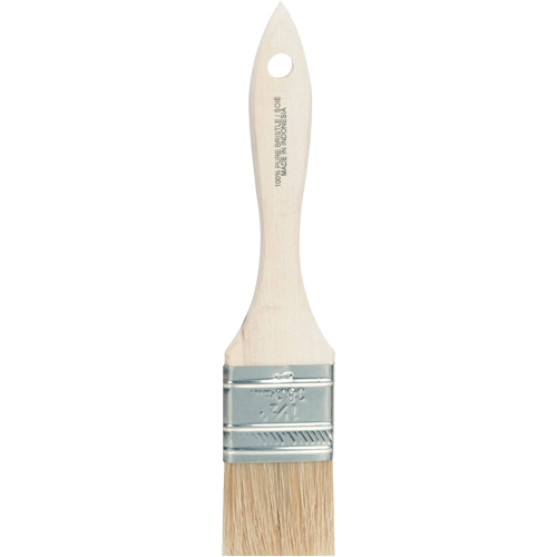 Pinceau &agrave; soies rases, Soie blanche, Manche Bois, Largeur de 1-1/2" Distribution Jean Lapalme