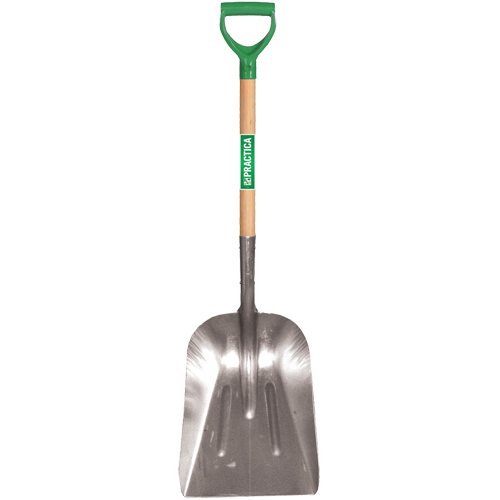 Scoop Shovel, Wood, Aluminum Blade, D-Grip Handle, 29" Length Distribution Jean Lapalme
