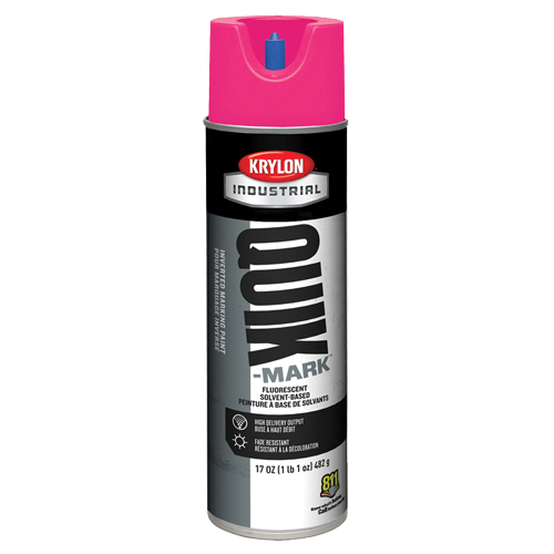 Peinture de marquage industrielle invers&eacute;e &agrave; base de solvant Quik-Mark, 17 oz, Canette a&eacute;rosol Distribution Jean Lapalme