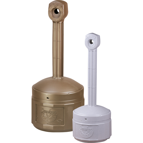 Smokers Cease-Fire&reg; Cigarette Butt Receptacle, Free-Standing, Plastic, 4 US gal. Capacity, 38-1/2" Height Distribution Jean Lapalme