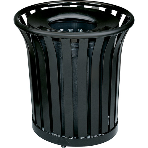 Americana Series Open-Top Waste Receptacle, Steel, 36 US gal. Distribution Jean Lapalme