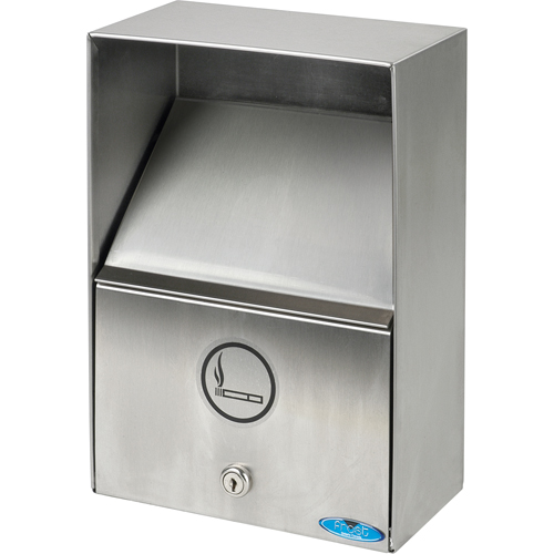 Smoking Receptacles, Wall-Mount, Stainless Steel, 3.3 Litres Capacity, 13-1/2" Height Distribution Jean Lapalme