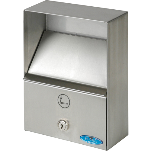 Cendriers, Montage mural, Acier inoxydable, Capacit&eacute; 1 litre, Hauteur 9" Distribution Jean Lapalme