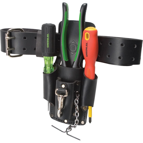Poche pour ceinture porte-outils, Porte-outil multiple, Cuir, 4 Poches Distribution Jean Lapalme