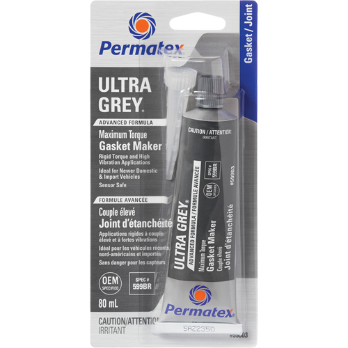 Ultra Grey&reg; Gasket Maker, Tube, 80 ml, -54°C - 260°C/-65°F - 500°F Distribution Jean Lapalme