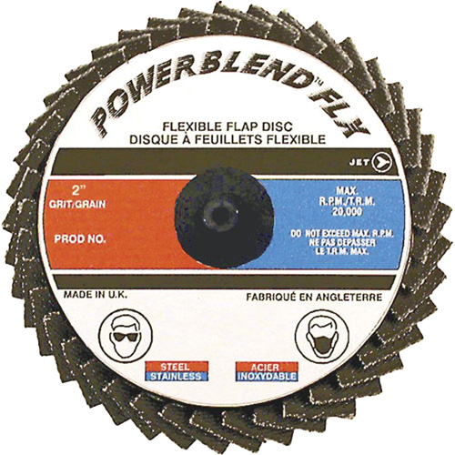 Powerblend FLX Roll-On Flap Disc, 3" x 120 Grit, Zirconia Alumina Distribution Jean Lapalme