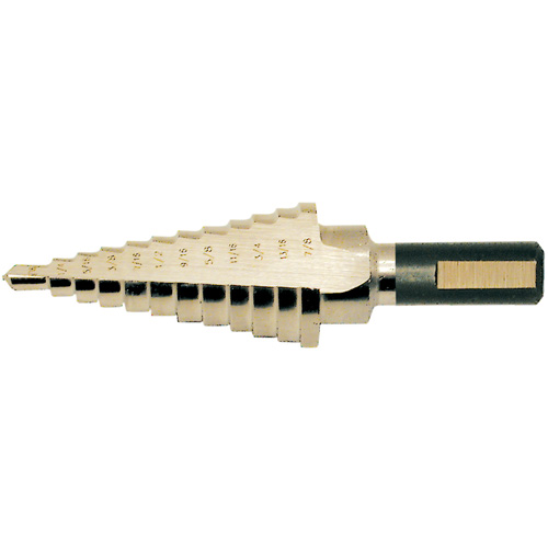 Super Premium Step Drill, 1/8" - 1/2" , 1/32" Increments, High Speed Steel Distribution Jean Lapalme