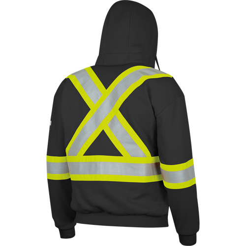 337SF Flame-Resistant Zip Style Hoodie, Men's, Small, Black, 22 cal/cm² Distribution Jean Lapalme
