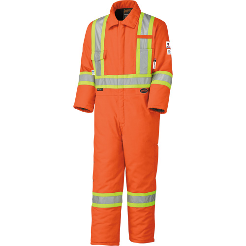 5532A High Visibility FR Rated & Arc Rated Safety Coveralls, Size 2X-Large, High Visibility Orange, 58 cal/cm² Distribution Jean Lapalme