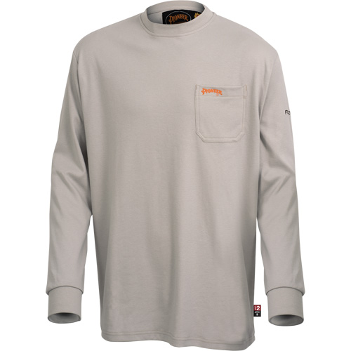 333 Chemise en coton &agrave; manches longues ignifuge, 2T-Grand, Gris Distribution Jean Lapalme