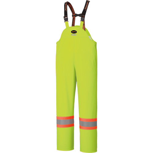 5895 High Visibility Flame Resistant Waterproof Bib Pants, 2X-Large, High Visibility Lime-Yellow Distribution Jean Lapalme