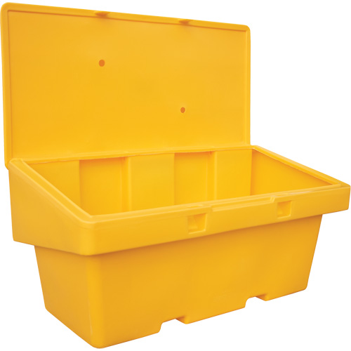 Contenants pour sel & sable SOS, Avec Moraillon, 72" x 36" x 36", 36 pi³, Jaune Distribution Jean Lapalme