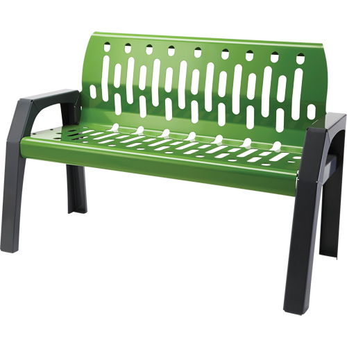 Bancs Stream, Acier, 48" lo x 48" la x 34" h, Vert Distribution Jean Lapalme