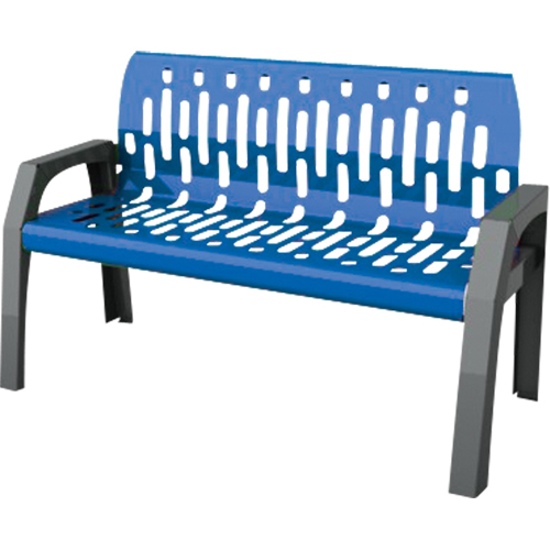 Bancs Stream, Acier, 48" lo x 25" la x 34" h, Bleu Distribution Jean Lapalme