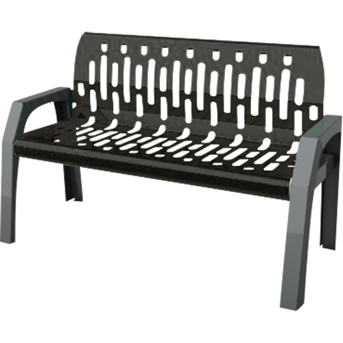 Bancs Stream, Acier, 48" lo x 25" la x 34" h, Noir Distribution Jean Lapalme