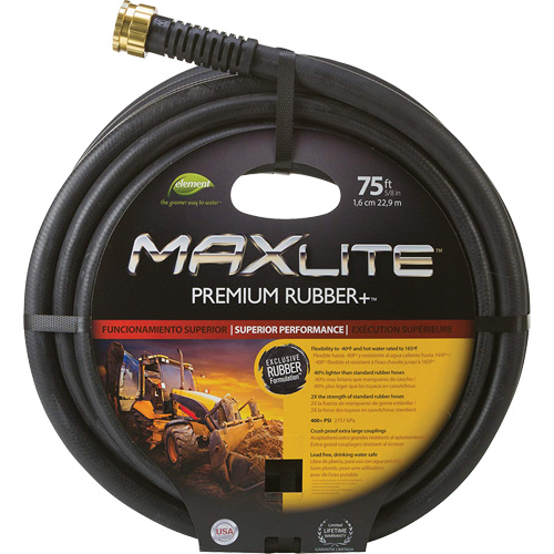 Boyaux pour usage commercial, Caoutchouc, 5/8" dia x 75' Distribution Jean Lapalme