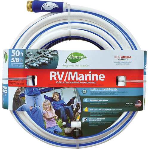 Boyaux d'arrosage pour bateaux et VR Element , PVC, 5/8" dia x 50' Distribution Jean Lapalme