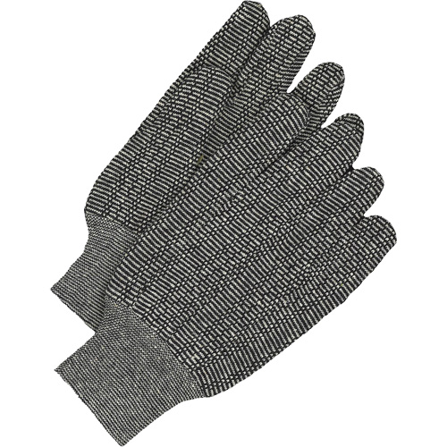 Gants en jersey classiques, Taille unique, Poivre et sel, Non doubl&eacute;, Poignet en tricot Distribution Jean Lapalme