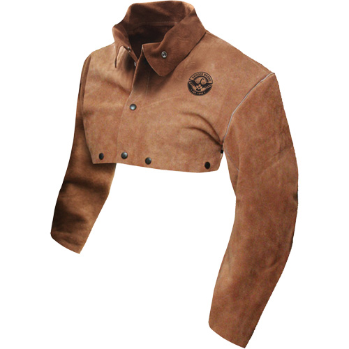 Plastron &agrave; manches en cuir de qualit&eacute; standard, T-Grand, Brun Distribution Jean Lapalme