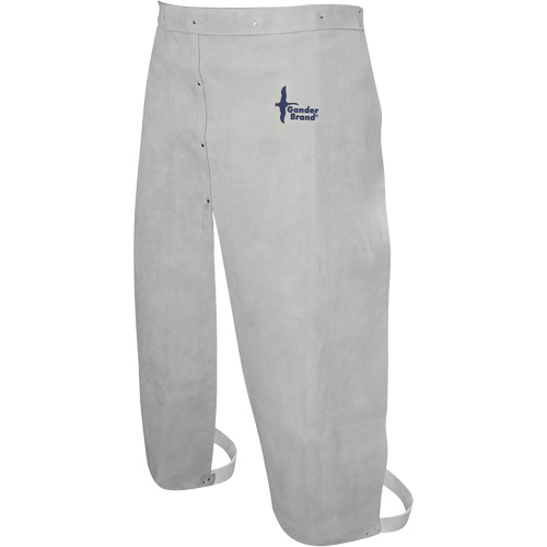 Leather Welding Apron, Split-Leg Waist, 32" L, Pearl Grey Distribution Jean Lapalme