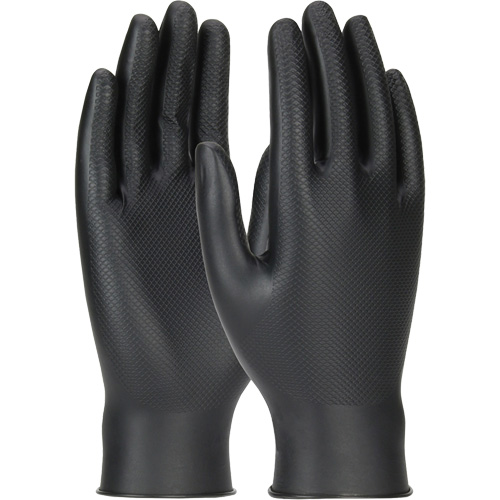 Gants jetables ambidextres Grippaz Skins, Grand, Nitrile, 6 mils, Sans poudre, Noir Distribution Jean Lapalme