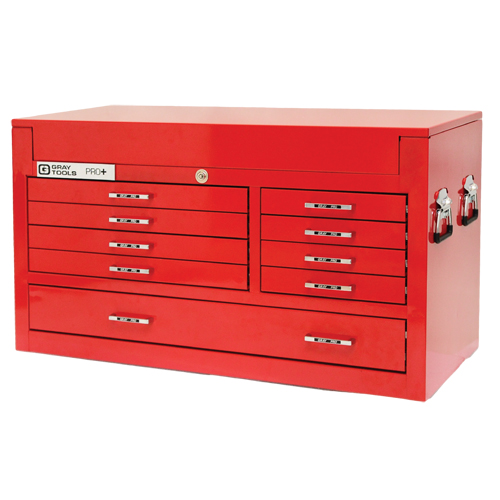 PRO+ Series Top Chest, 42" W, 9 Drawers, Red Distribution Jean Lapalme