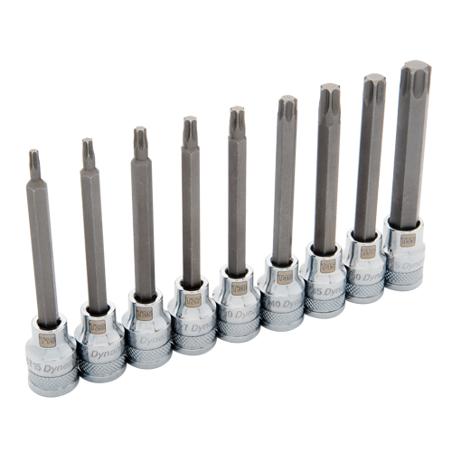 Jeu de douilles longues, Torx, Prise 3/8", 9 mrcx Distribution Jean Lapalme